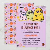 Halloween babyshower uitnodigingen meisjes (Voorkant / Achterkant)