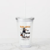 Halloween Bachelorette Deze Heks Gaat Trouwen Acryl Drinkbeker (Voorkant)