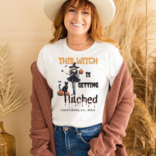 Halloween Bachelorette Deze Heks Wordt Hitch T-shirt