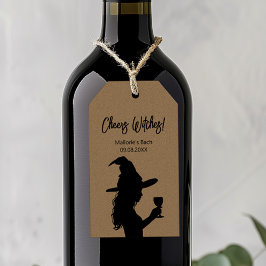 Halloween Bachelorette Favor Tags, Proost Heksen Cadeaulabel