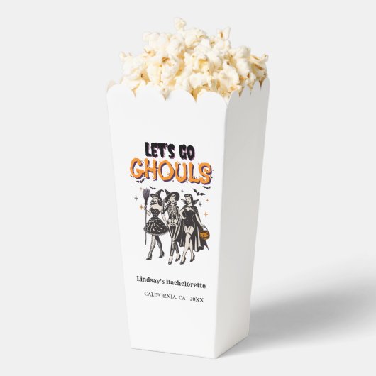 Halloween Bachelorette laten we gaan ghoul Bedankdoosjes (Popped)