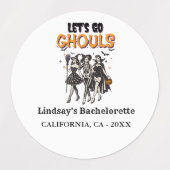 Halloween Bachelorette laten we gaan ghoul Labels (Design 1)