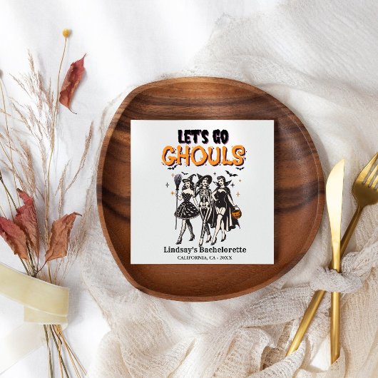 Halloween Bachelorette laten we gaan ghoul Servet