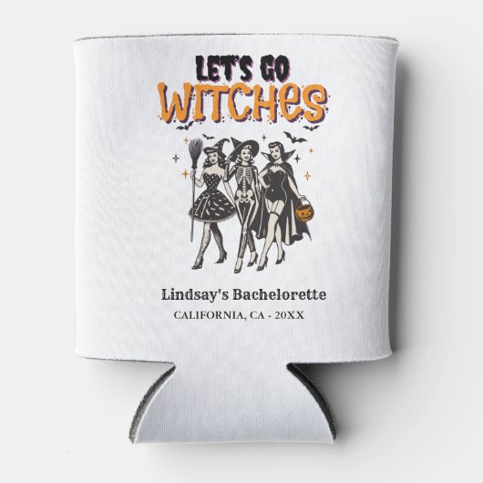 Halloween Bachelorette laten we gaan Heksen Blikjeskoeler (Voorkant)