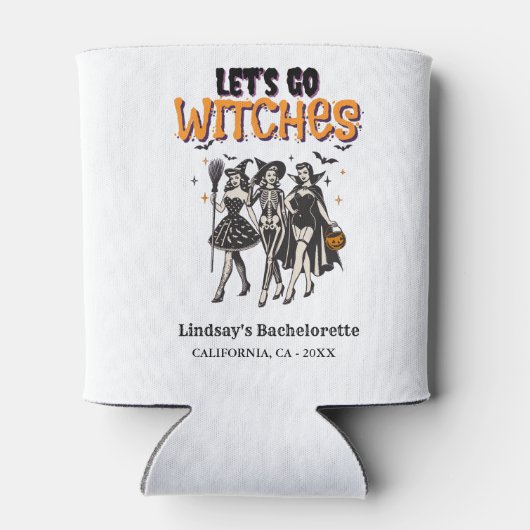 Halloween Bachelorette laten we gaan Heksen Blikjeskoeler (Achterkant)