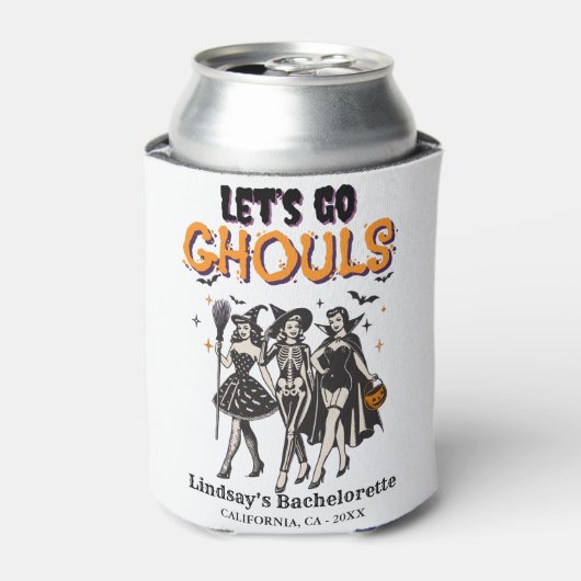 Halloween Bachelorette laten we gaan spooky Blikjeskoeler (Blikje Voorkant)