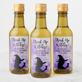 Halloween Bachelorette Party Drink getuigen op Wijn Etiket