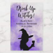 Halloween Bachelorette Party Drink getuigen op Wijn Etiket (Enkel label)