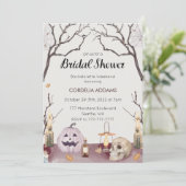 Halloween Bachelorette Weekend Deets Invitation Kaart (Staand voorkant)
