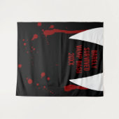 Halloween Backdrop Vampire Fangs Teeth Blood Wandkleed (Voorkant (horizontaal))