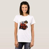 halloween background with pumpkin t-shirt (Voorkant volledig)
