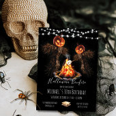 Halloween Backyard Bonfire reeks lichten Kaart