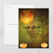 HALLOWEEN BACKYARD PARTY AANKONDIGINGSKAART (Voorkant / Achterkant)