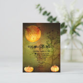 HALLOWEEN BACKYARD PARTY AANKONDIGINGSKAART (Staand voorkant)