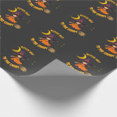 Halloween Bad Witch Pumpkin Vibes Cadeaupapier (Hoek)