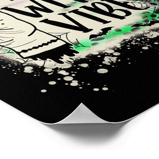 Halloween Bad Witch Vibes Peace Hand Sign-WOwee Poster (Hoek)