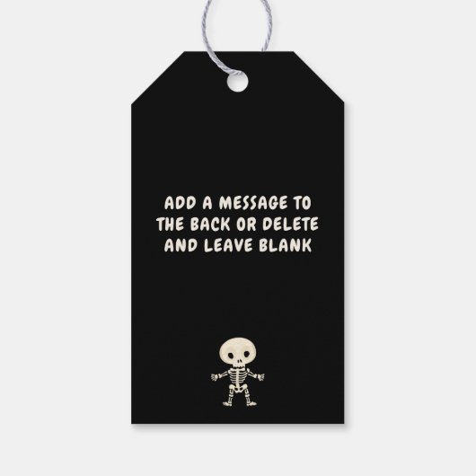 Halloween Bag Of Bones Cadeaulabel (Achterkant)