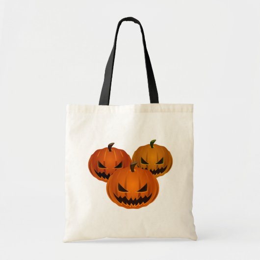 Halloween Bag-Scary Pumpkins Canvas tas (Voorkant)