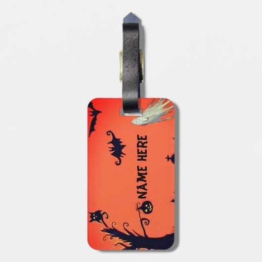 Halloween, Bagagelabel Aangepaste naam (Achterkant verticaal)
