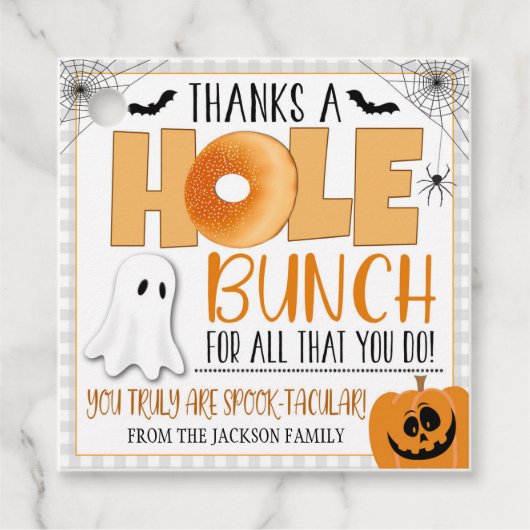 Halloween Bagel Gift Label (Voorkant)