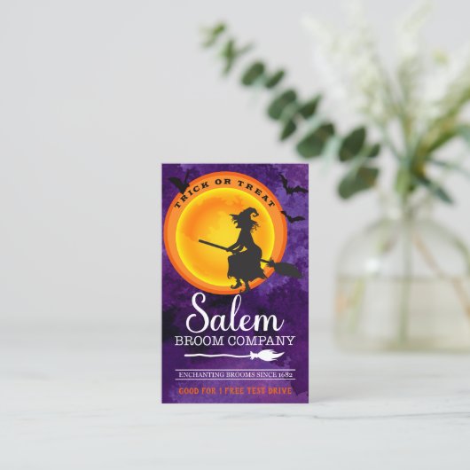 Halloween Baggy Tussenvoegsel personaliseert Tekst Visitekaartje (Staand voorkant)