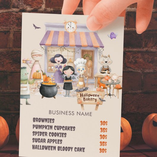 Halloween Bake Sale Bakkerij Pastry Oktober Flyer