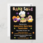 Halloween Bake Sale Fundraiser Invitation Briefkaart (Voorkant / Achterkant)