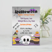 Halloween Bake Swap Party Uitnodiging (Staand voorkant)
