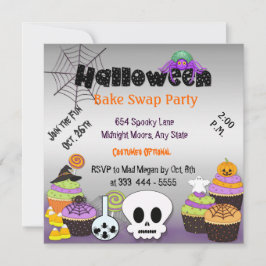 Halloween Bake Swap Party Uitnodiging