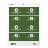 Halloween Baking Labels, Green Etiket (Full Sheet)