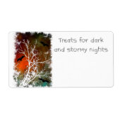 Halloween Baking of Drink mix Labels stormy night (Voorkant)