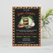 Halloween Bakken Cookie Exchange Party Uitnodiging (Staand voorkant)