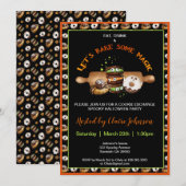 Halloween bakkoekjes Party uitnodiging (Voorkant / Achterkant)