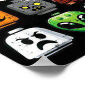 Halloween Baksteen Pompoen Geest Hoofden Kostuum J Poster (Hoek)