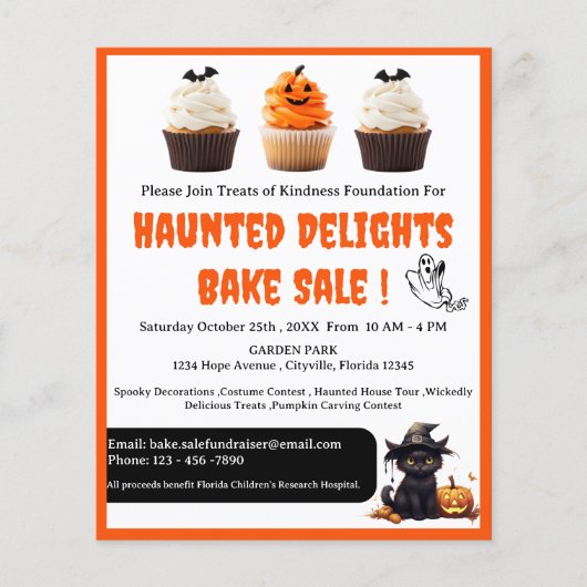 Halloween bakverkoop flyer (Voorkant)