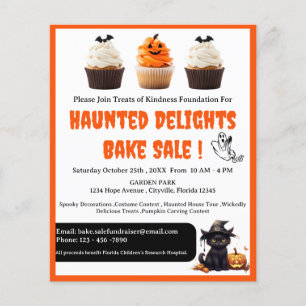 Halloween bakverkoop flyer
