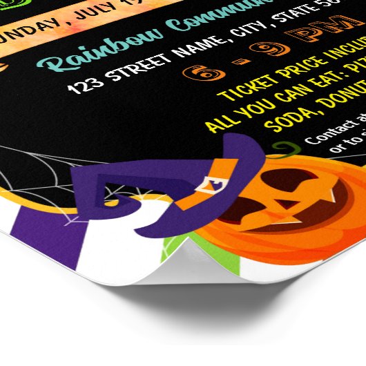 Halloween bakverkoop flyer poster (Hoek)