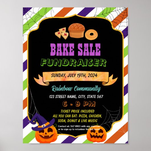 Halloween bakverkoop flyer poster (Voorkant)