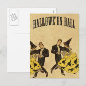 Halloween Ball Dancers Feestdagenkaart (Voorkant / Achterkant)