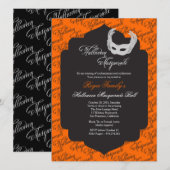 Halloween Ball-uitnodiging Kaart (Voorkant / Achterkant)