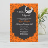 Halloween Ball-uitnodiging Kaart (Staand voorkant)