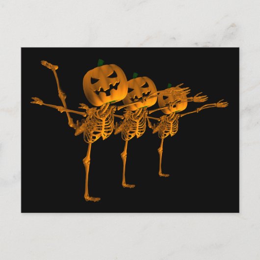 Halloween Ballet Dancing Skeletten Briefkaart (Voorkant)