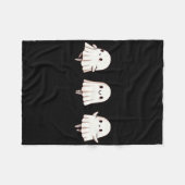 Halloween Ballet Ghost Ballet Dancer Spooky Dance Fleece Deken (Voorkant (Horizontaal))
