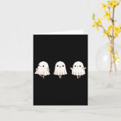 Halloween Ballet Ghost Ballet Dancer Spooky Dance Kaart (Gele Bloem)