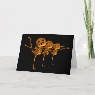 Halloween Ballet Skeleton Dansers Kaart