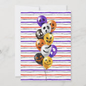 Halloween ballonnen buurt blok partij kaart (Achterkant)