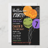 Halloween Ballonnen Feestelijke Leuke Leuke Verjaa Kaart (Voorkant)