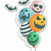 Halloween-ballonnen Sticker (Voorkant)