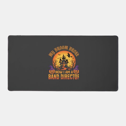 Halloween Band Dirigent Heks Bezem Spookhuis Bureaumat (Voorkant)