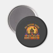 Halloween Band Dirigent Heks Bezem Spookhuis Magneet (Voorkant / Achterkant)